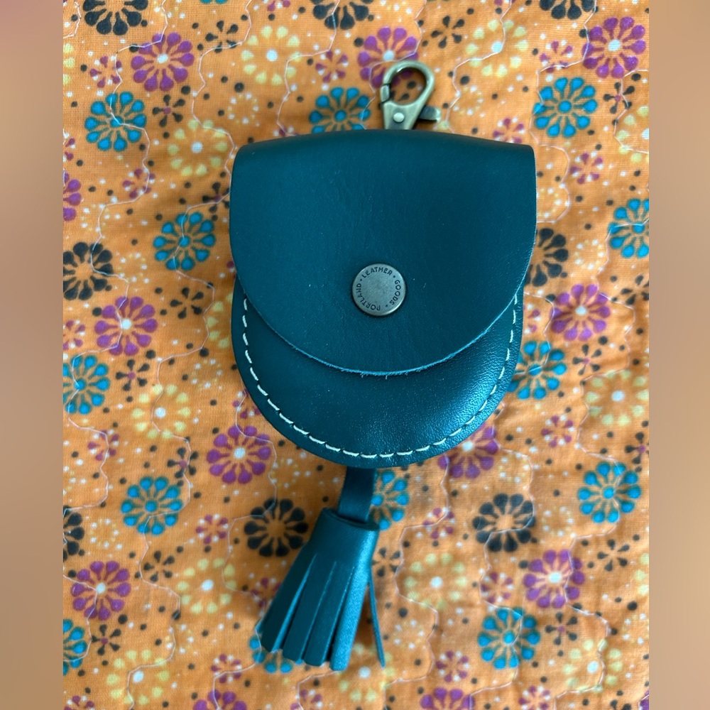 NWOT Portland Leather Caribbean Nimbus Leather Pouch with Tassel